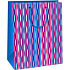 Ditipo Gift paper bag 26.4 x 13.7 x 32.4 cm pink-blue-green waves AB