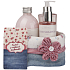 Bohemia Gifts Rosarium with rosehip and rose flower extracts shower gel 250 ml + shampoo 200 ml + bath foam 500 ml + cloth basket, Pink Dreaming cosmetic set