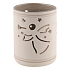 Ceramic candlestick white-gray with an angel 9 cm
