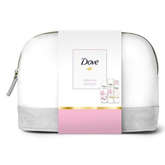 Dove Glowing Ritual Shower Gel for Women 250 ml + Body Lotion 250 ml + Powder Sof 150 ml deodorant spray + etui, cosmetic set