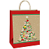 Ditipo Gift paper bag EKO 22 x 10 x 29 cm beige Christmas tree