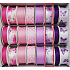 Ditipo Ribbon binding satin purple flowers 3 mx 25 mm