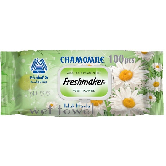 Freshmaker Chamomile - Chamomile wet wipes 100 pieces