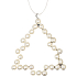 Metal hanging tree with pearls 9 cm