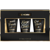 Grace Cole GC Homme skin cleansing gel 100 ml + shampoo 100 ml + cleansing gel 100 ml, cosmetic set for men