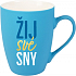 Albi Velvet mug Live your dreams turquoise 300 ml
