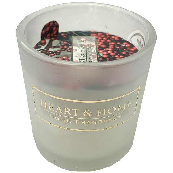 Heart & Home Cranberry Mummy soy scented votive candle in glass burning time up to 15 hours 5,8 x 5 cm