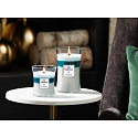 WoodWick Trilogy Icy Woodland - Ice Forest scented candle with wooden wick and lid glass medium 275 g