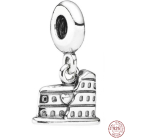 Sterling silver 925 Rome Colosseum, travel bracelet pendant