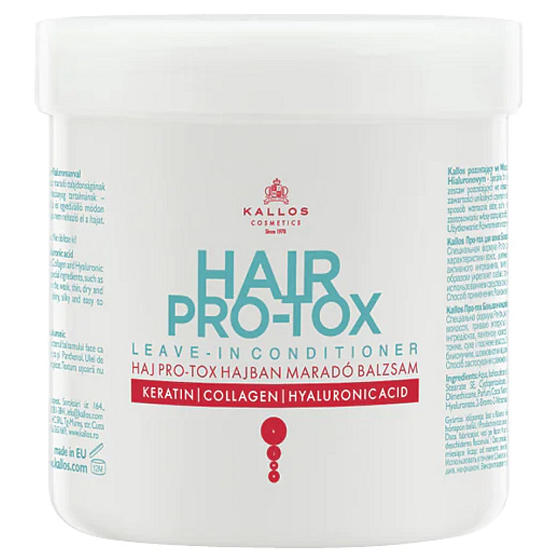 Kallos KJMN Pro-Tox Leave-in Rinseless Conditioner for dry and damaged hair 250 ml