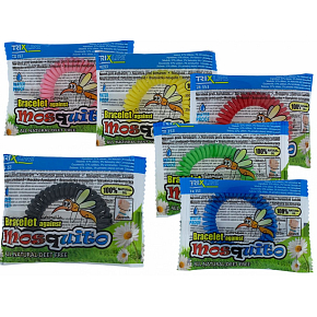 Trixline Mosquito Repellent Waterproof Bracelet - Mosquito Rubber Band with Citriodiol 1 piece, TR 353 random selection