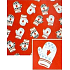 Nekupto Christmas gift wrapping paper 70 x 200 cm Red, gloves