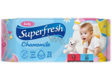 Superfresh Chamomile wet wipes for children 72 pieces