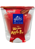 Glade Warm Apple Pie scented with red apple and cinnamon scented candle in glass, burning time up to 38 hours 129 g
