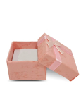 Gift box with jewelry sponge and pink ribbon 4 x 4 x 2.5 cm 1 piece