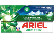 Ariel All in 1 Pods Mountain Spring gelové kapsle na praní univerzální 30 kusů