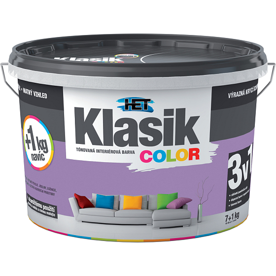 Het Klasik Color painting color, 0347 purple, 7+1 kg