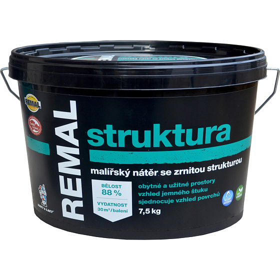 REMAL Structure painter's paint with a grainy texture, 7.5 kg