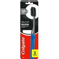 Colgate Slim Soft Charcoal Toothbrush 3-pack