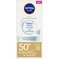 Nivea Sun Derma Skin Clear lightweight sunscreen cream, SPF 50+, 40 ml