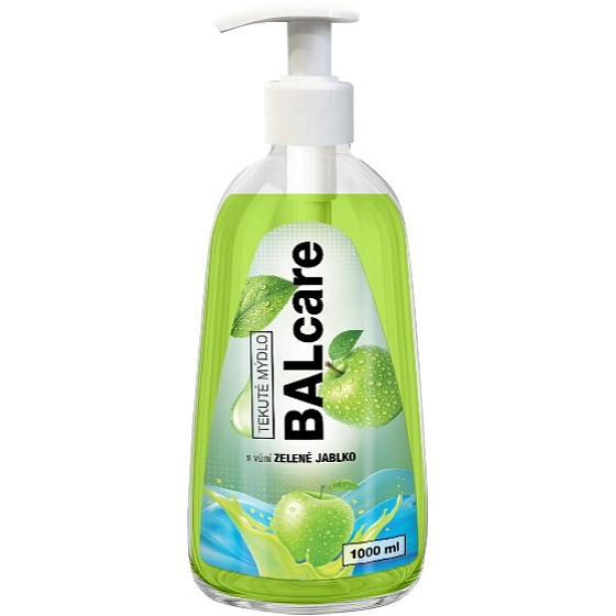 Balcare Green Apple Liquid Soap with Dispenser 1 L