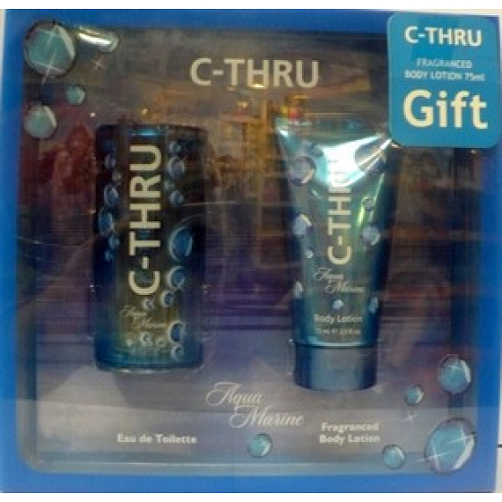 C-Thru Aquamarine eau de toilette 30 ml + body lotion 75 ml, gift set for women