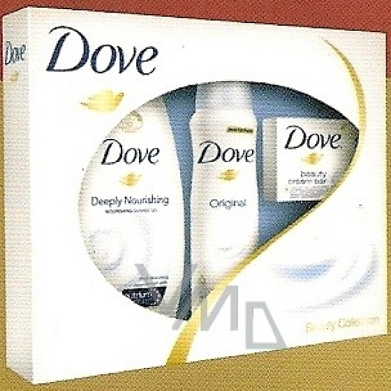 Dove Original deodorant spray 150 ml + shower gel 250 ml + soap 100 g, cosmetic set