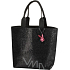 Playboy black glossy handbag 36 x 26 x 12 cm 1 piece