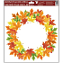 Non-adhesive window film autumn wreath no.4 30 x 30 cm
