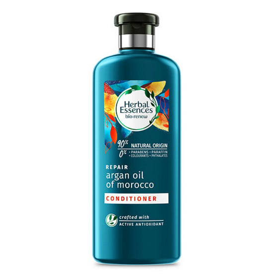 Herbal Essences Repair Argan Oil Conditioner with argan oil, helps restore hair smoothness, without parabens 360 ml