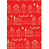 Ditipo Gift wrapping paper 70 x 200 cm Christmas KRAFT red beige houses