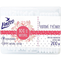 Linteo Natural Cotton Swabs Paper Box 200 pcs