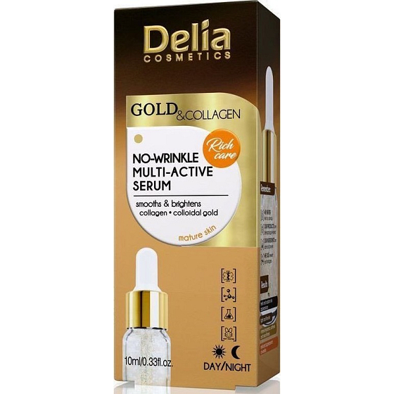 Delia Cosmetics Gold & Collagen Rich Care Multi-Active Anti-Wrinkle Serum 10 ml