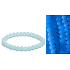 Jade Luminois Light Phosphorescent, blue glow in the dark, bracelet elastic natural stone, bead 6 mm / 16 - 17 cm