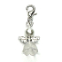 Guardian angel pendant with white skirt and pearl 14 x 19 mm 1 piece