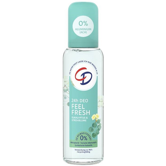 CD Feel Fresh Eucalyptus & Strawflower body deodorant spray glass 75 ml