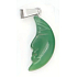 Chalcedony Moon Pendant Natural Stone, Hand-Cut Figurine 2.2 x 10 mm, Stone of Love and Joy