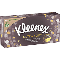 Kleenex Ultra Soft 3-ply facial tissues in a box, 64 pcs
