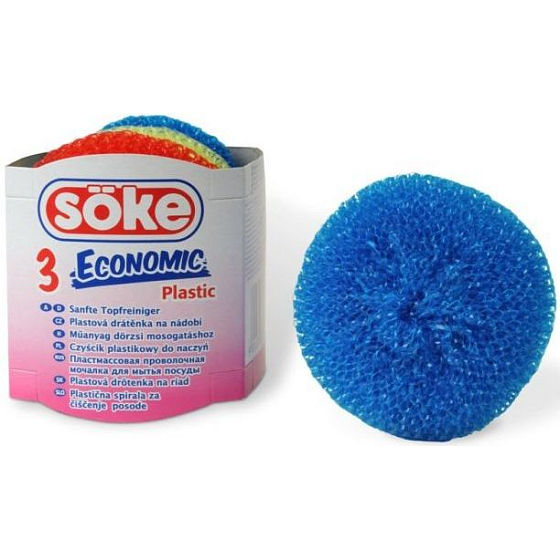 Soke Economic 3 Plastic plastic scourer for washing dishes 3 pieces