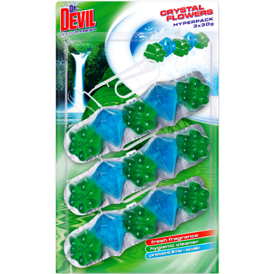 Dr. Devil Natur Fresh Crystal Flowers WC Curtain 3 x 30 g