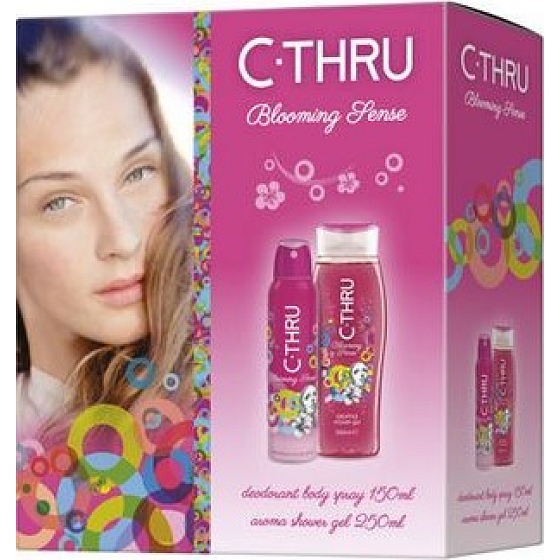 C-Thru Blooming Sense deodorant spray 150 ml + shower gel 250 ml, for women cosmetic set