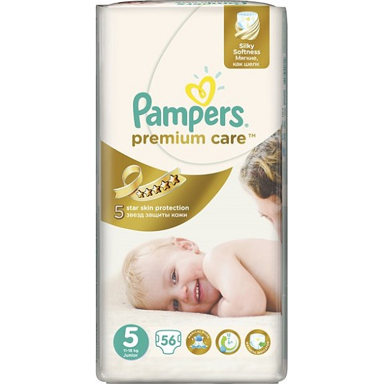 Pampers Premium Care 5 Junior 11-18 kg diaper panties 56 pieces