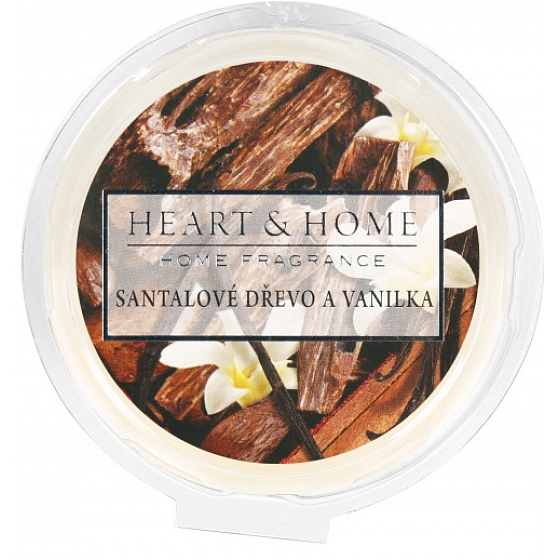 Heart & Home Sandalwood and Vanilla Soy Natural Scented Wax 27 g