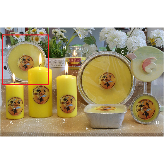 Lima Citronela mosquito repellent candle scented plate 4 wicks 185 g