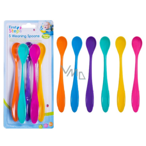 First Steps Long Spoons for Toddlers from 6 Months 5 Pieces