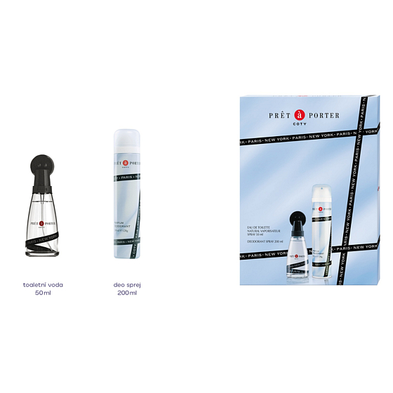 Pret and Porter Original eau de toilette 50 ml + deodorant spray 200 ml, cosmetic set for women