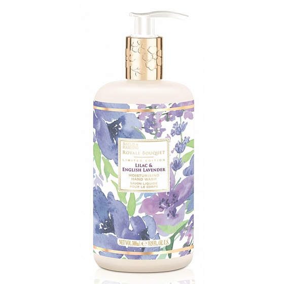 Baylis & Harding Lilac and English Lavender liquid hand soap dispenser 500 ml