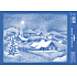 Arch Christmas sticker, window foil without glue Snowy landscape 25 x 35 cm