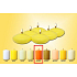 Lima Floating lens candle orange 50 x 25 mm 6 pieces
