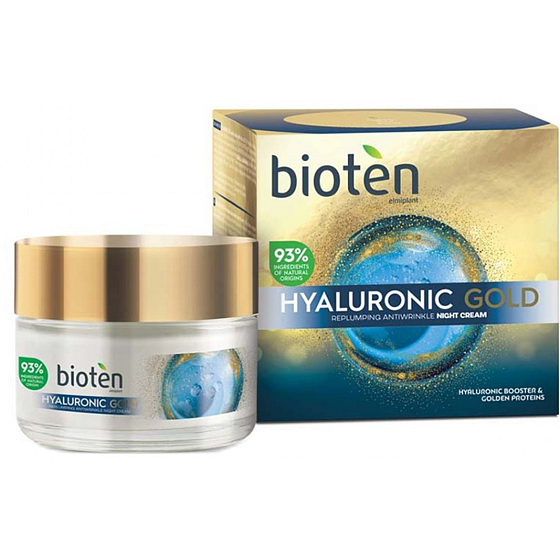 Bioten Hyaluronic Gold Replenishing Night Cream for Mature Skin 50 ml